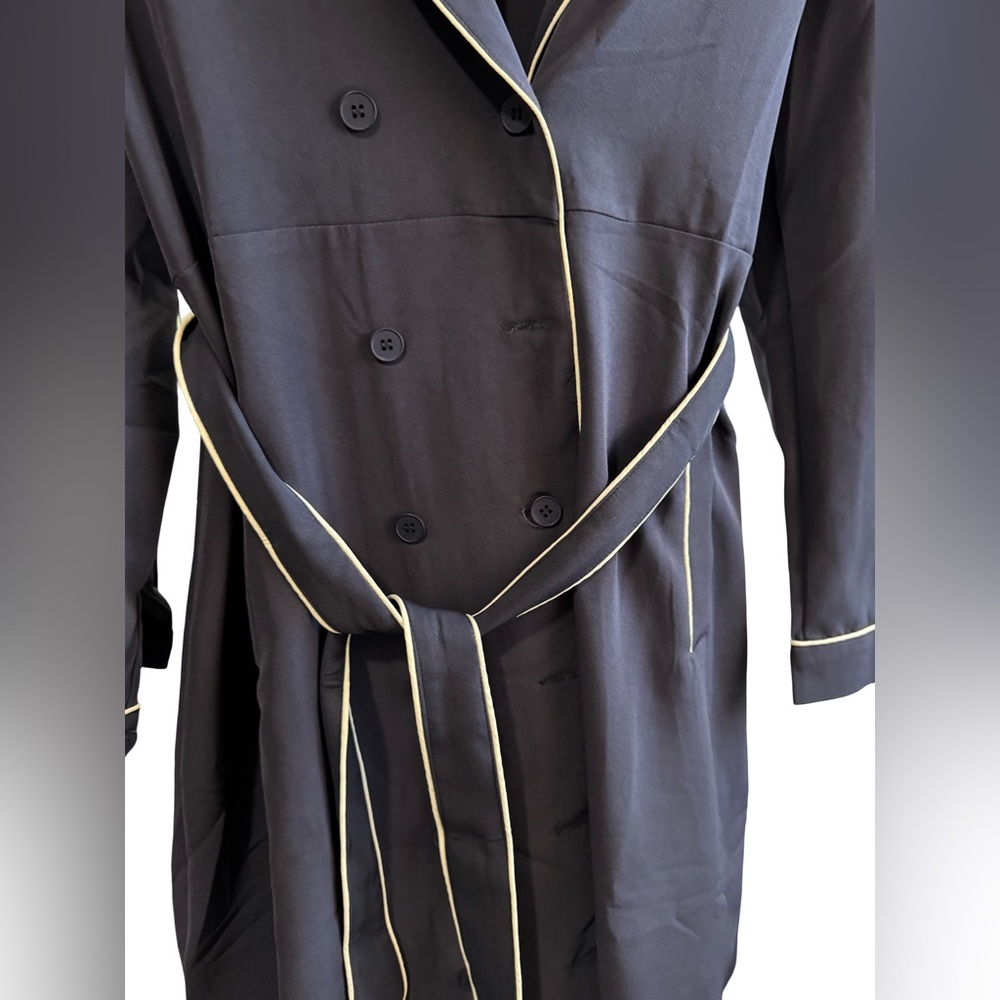 Lily White Navy Dress with White Trim - Picture 2 of 3